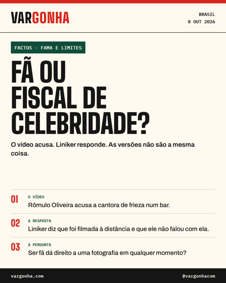 Liniker e o fã: duas versões, um vídeo e a internet a ferver. — factos com fontes.