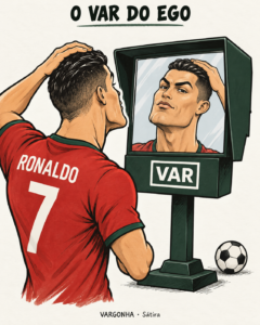 O VAR do ego — Sátira · caricatura.